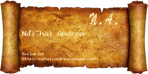 Néhai Andrea névjegykártya